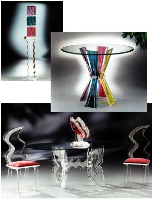 Plastic Chairs on Acrylic Vanity Bench  Plastic Furniture  Skylights  Acrylic Furniture